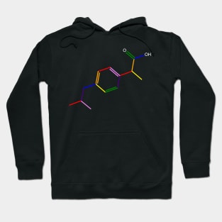 Ibuprofen Molecule Rainbow Chemistry Hoodie